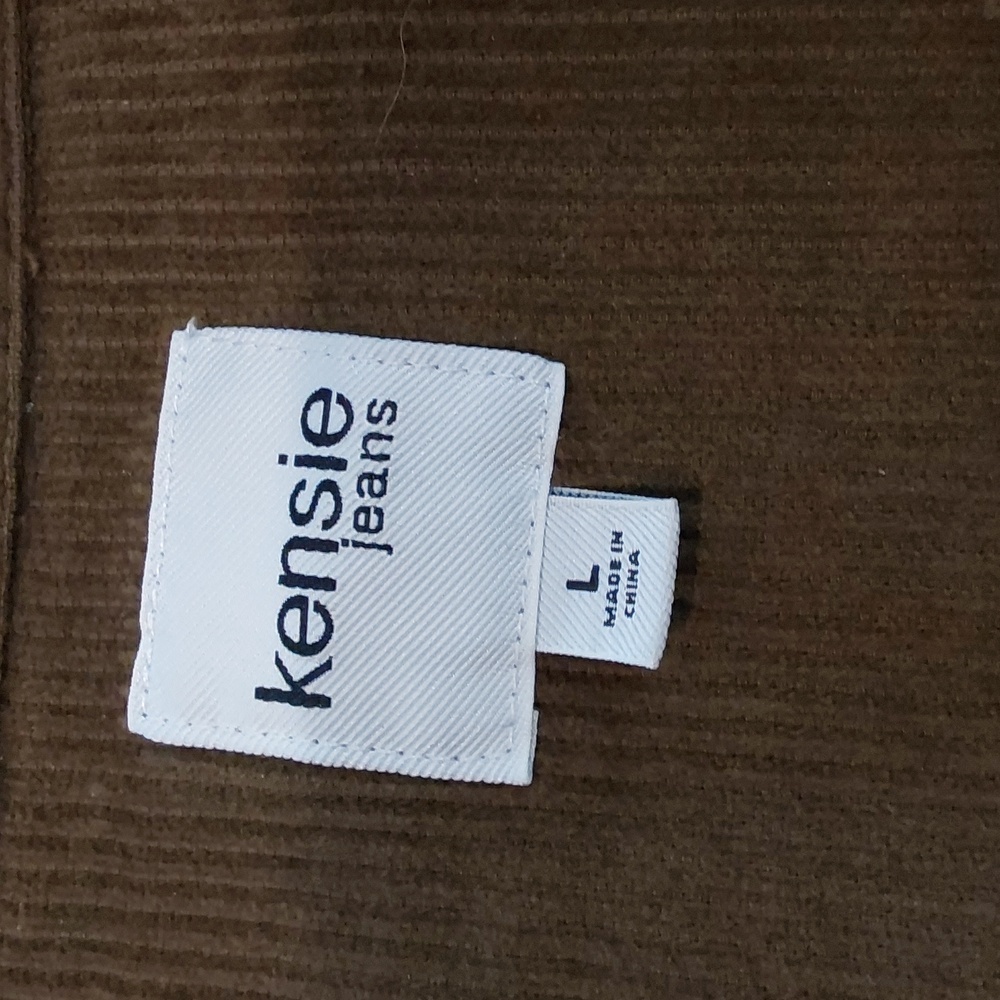 Kensie Jeans Green Button Down Corduroy Over Shirt Jacket Mens Size L - Picture 8 of 13